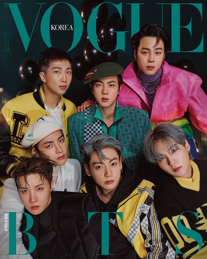 Gruppenfoto von BTS auf dem Magazincover