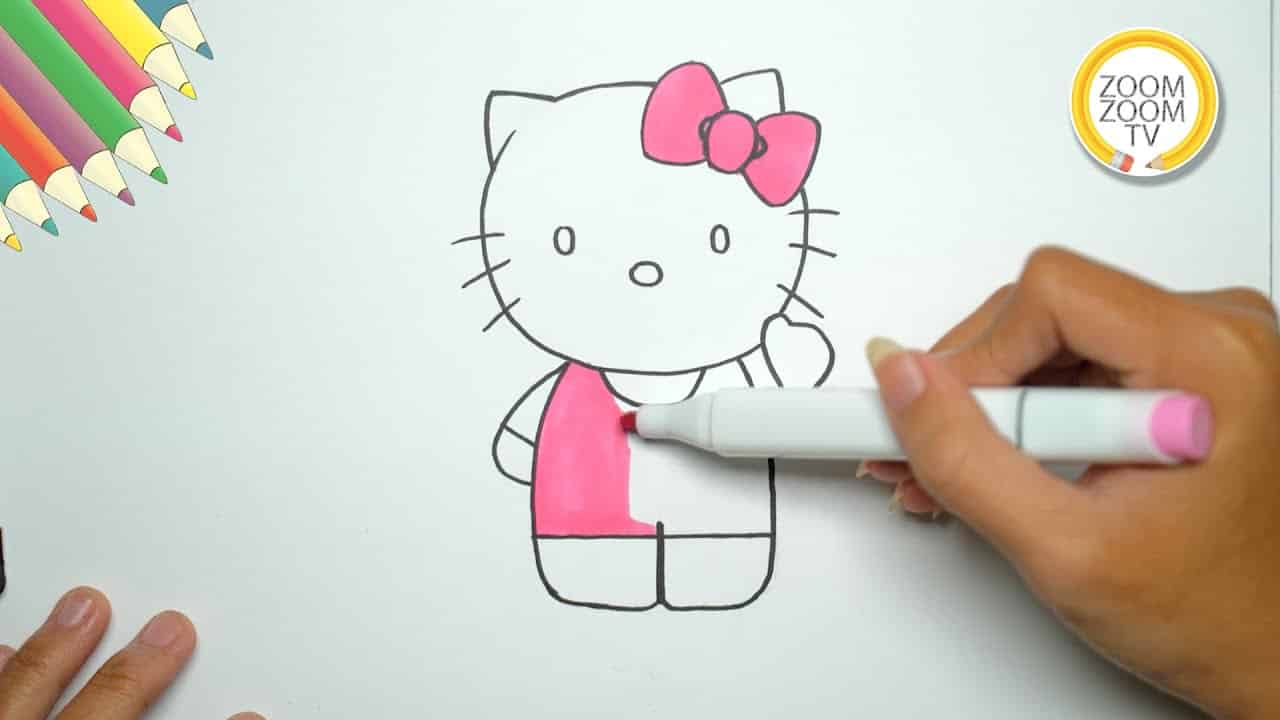 Hình tranh Hello Kitty cute xinh xắ