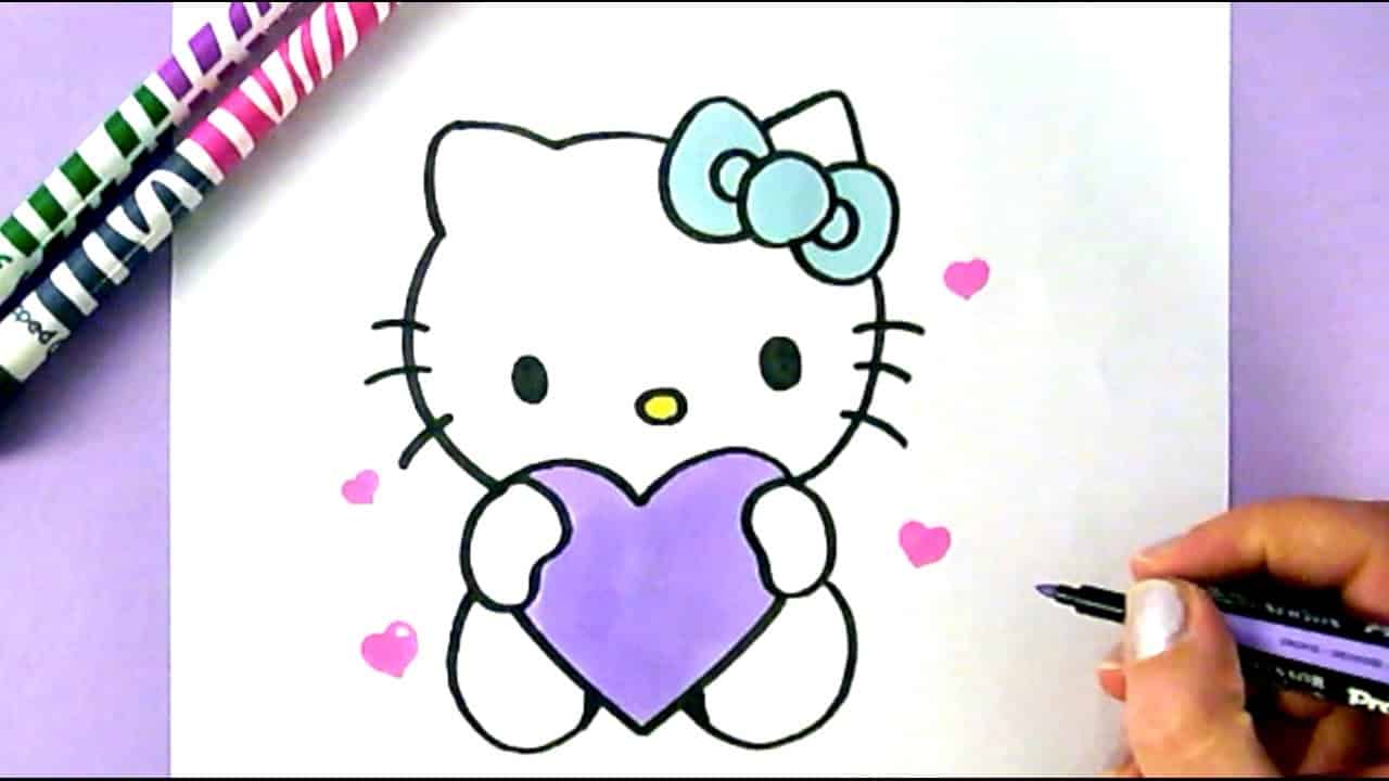 Hình tranh Hello Kitty dễ thương nhất