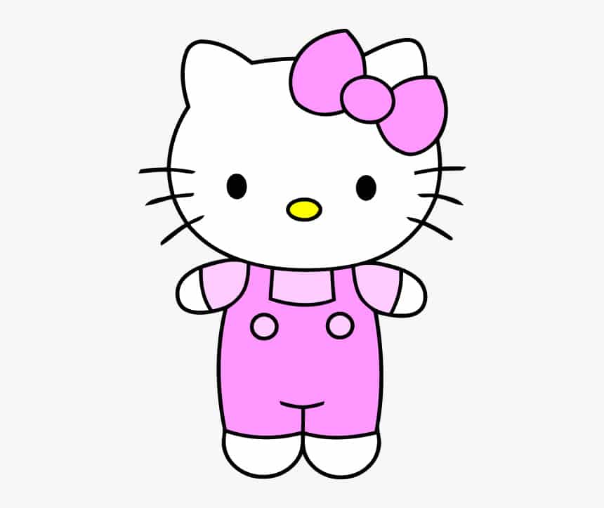 Hình tranh Hello Kitty nhỏ nhắn ngộ nghĩnh