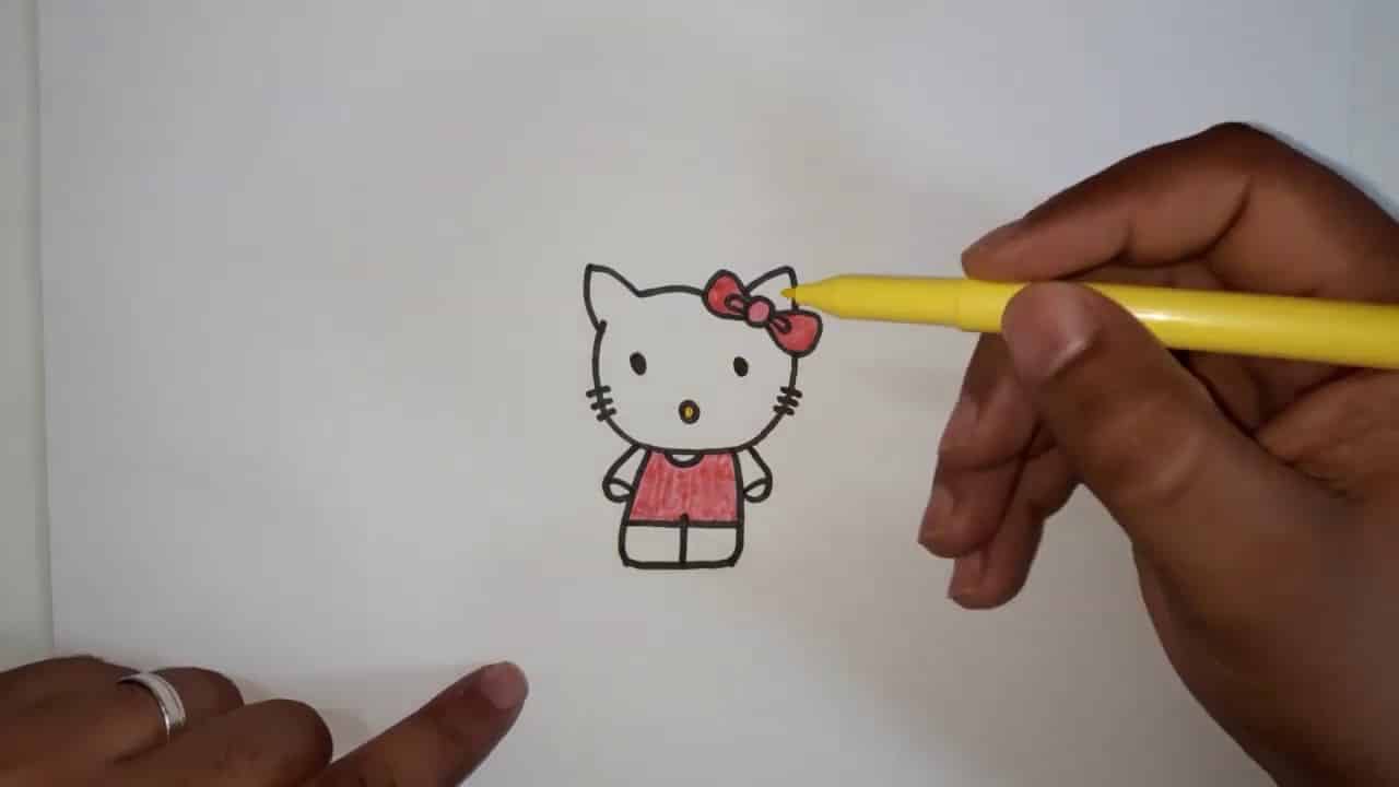 Hình tranh Hello Kitty nhỏ nhắn xinh xắn