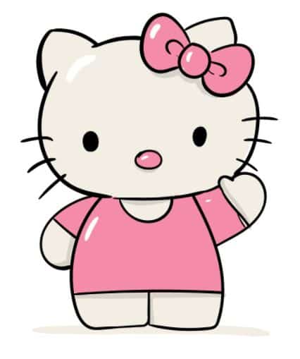 Bánh kem sinh nhật vẽ hình mèo hello kitty màu hồng dễ thương độc lạ  Bánh  Kem Ngộ Nghĩnh