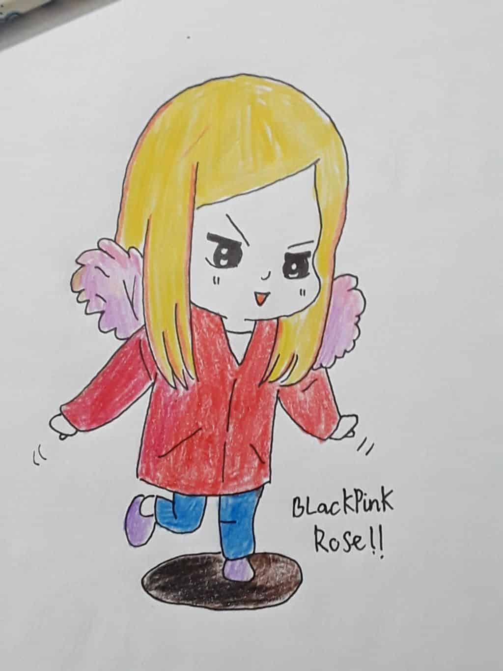 Tranh Rose Blackpink Chibi cute nhất