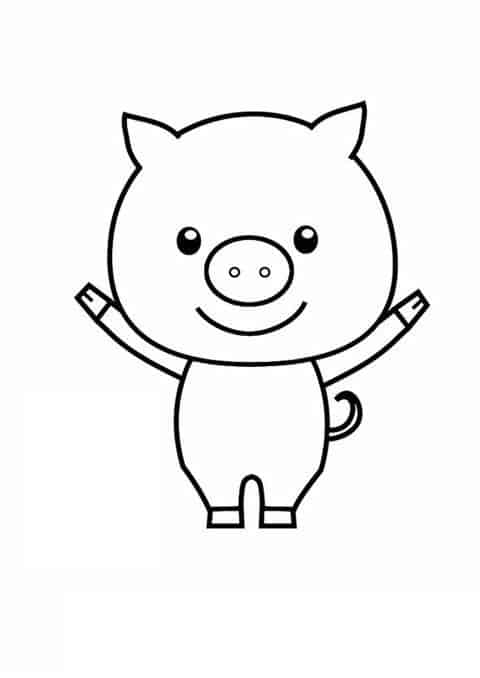 Vẽ Con Lợn đáng yêu dễ dàng thương