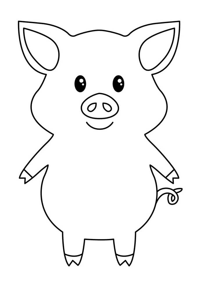 Vẽ Con Lợn đáng yêu đơn giản