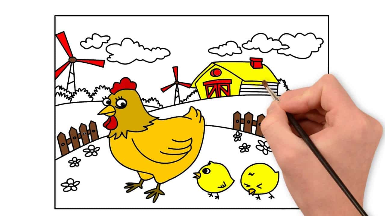 Cách vẽ con gà đơn giản đẹp với 8 bước cơ bản hướng dẫn chi tiết  Việt  Architect Group  Kiến Trúc Sư Việt Nam