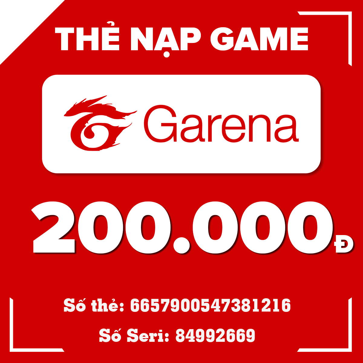 Mời bạn xem thêm mã thẻ cào Garena 200k miễn phí
