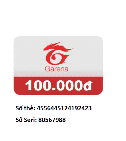 Thẻ Garena 100k chưa cào