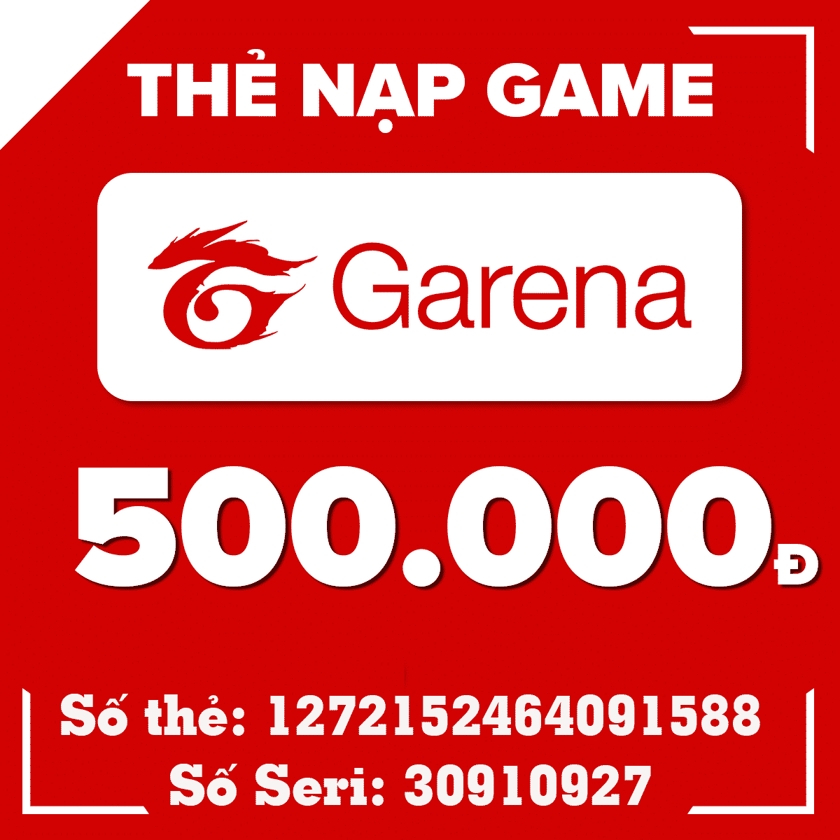 Thẻ cào Garena 500k dành cho những ai may mắn