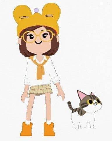 Hình Anime Play Together đi dạo cùng mèo