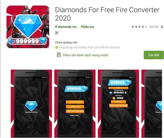 Tải Diamond For Free Fire Converter