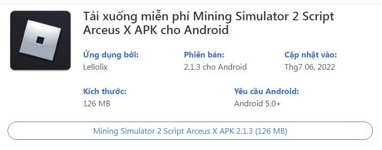 Mining Simulator 2 Script Arceus X APK