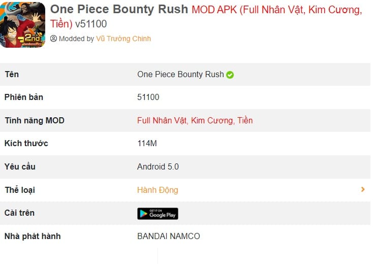 One Piece Bounty Rush MOD APK V51100