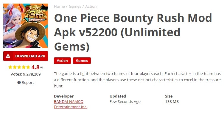 One Piece Bounty Rush Mod Apk v52200