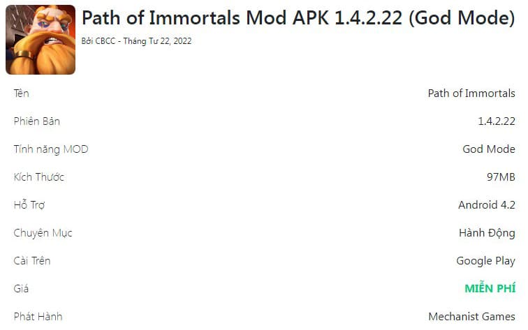 Path of Immortals Mod APK 1.4.2.22 (God Mode)