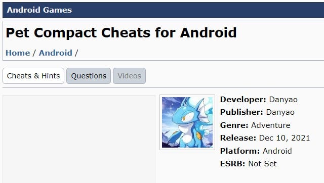 Pet Compact Cheats for Android