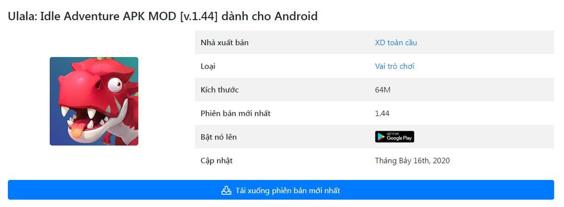 Ulala Idle Adventure APK MOD [v.1.44] dành cho Android