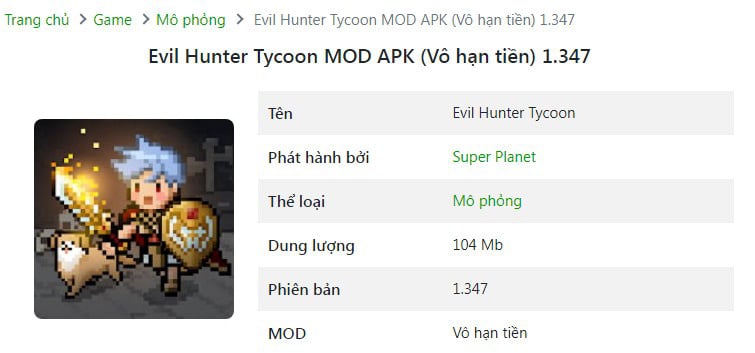 Evil Hunter Tycoon MOD APK (Vô hạn tiền) 1.347