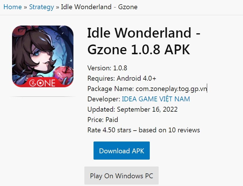 Idle Wonderland - Gzone 1.0.8 APK