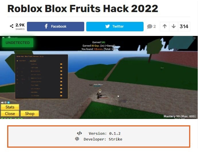 Roblox Blox Fruits Hack Version 0.1.2