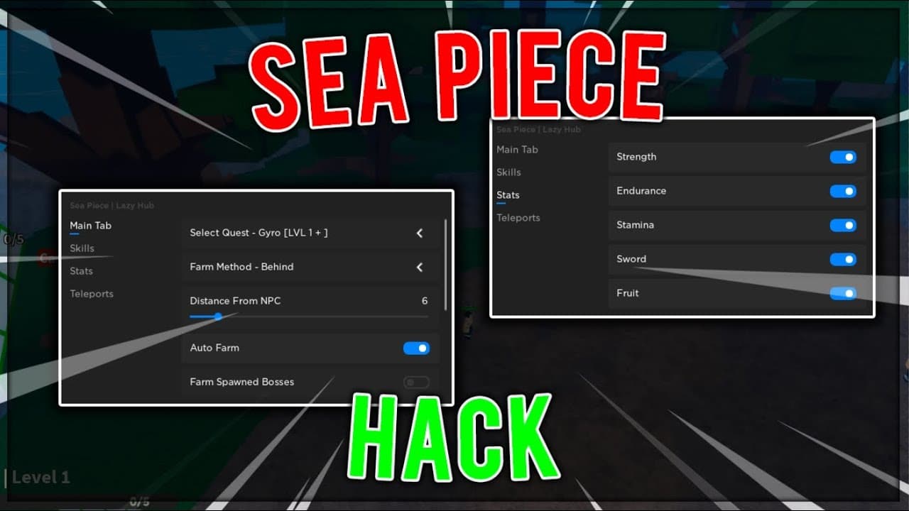 Roblox Sea Piece Script Hack GUI - Lazy Hub