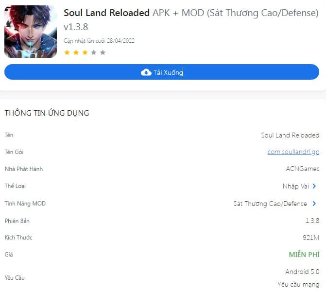 Soul Land Reloaded APK + MOD (Sát Thương Cao - Defense) v1.3.8