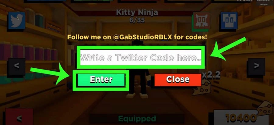 Cách nhập giftcode Kitty Roblox - bước 3