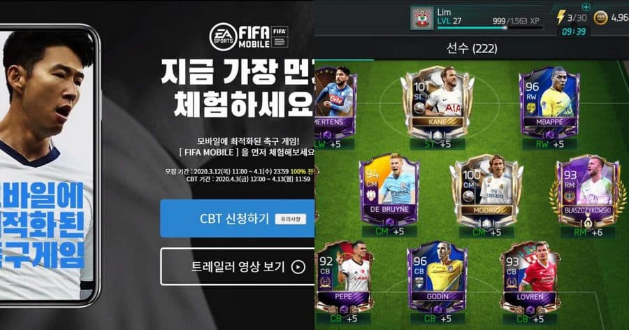 Code FIFA Mobile Hàn Quốc Hôm Nay