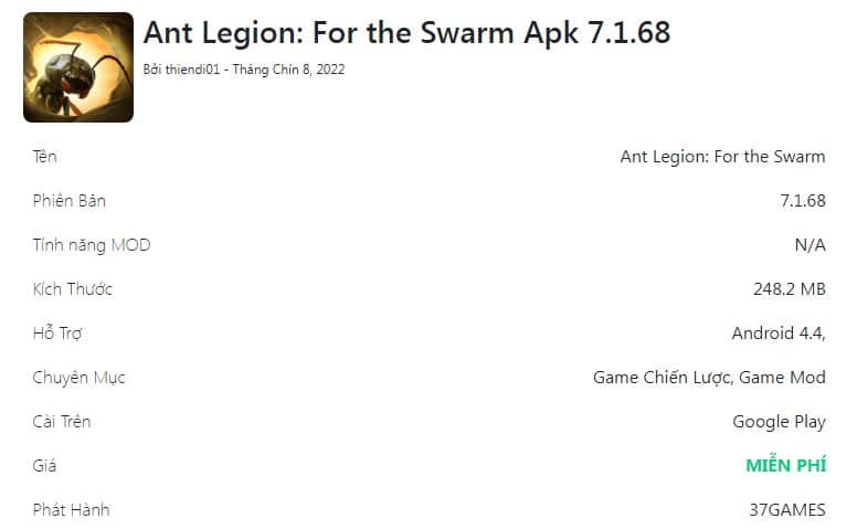 Ant Legion For the Swarm Apk 7.1.68