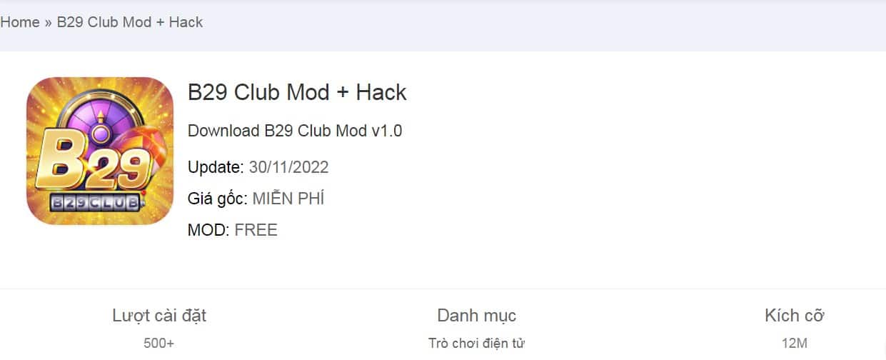 B29 Club Mod + Hack v1.0
