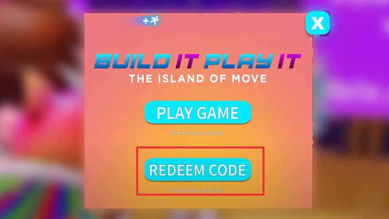 Cách nhập gift code Island Of Move Roblox - bước 1