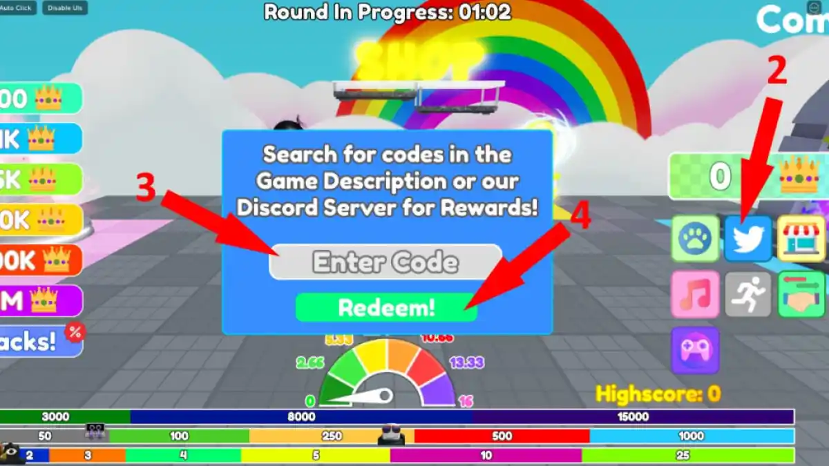 Cách nhập code Rainbow Friends Race