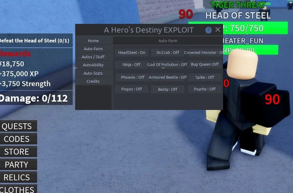 Hack A Hero’s Destiny EXPLOIT