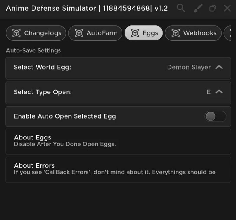 Hack Anime Defense Simulator V1.2