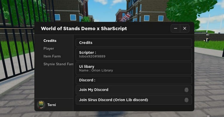 Hack World Of Stands Demo x SharScript
