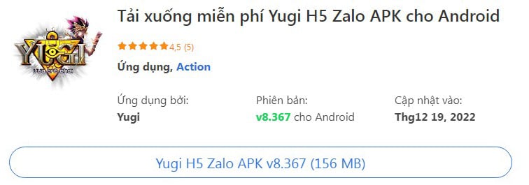 Hack Yugi H5 V8.367 Cho Android