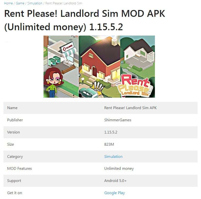 Rent Please Landlord Sim MOD APK 1.15.5.2 (Unlimited Money)