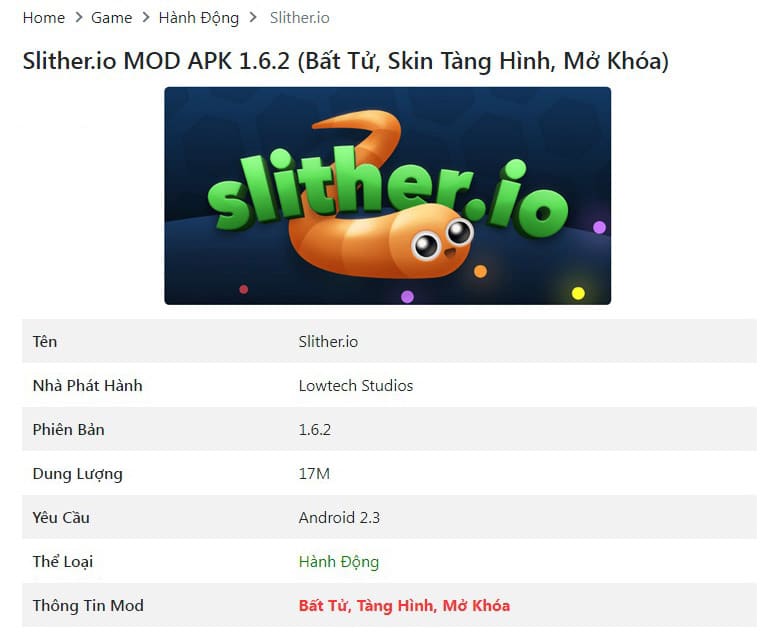 Slither.io MOD APK 1.6.2 (Bất Tử, Skin Tàng Hình, Mở Khóa)