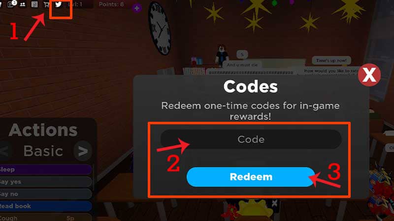Cách nhập gift code The Presentation Experience Roblox