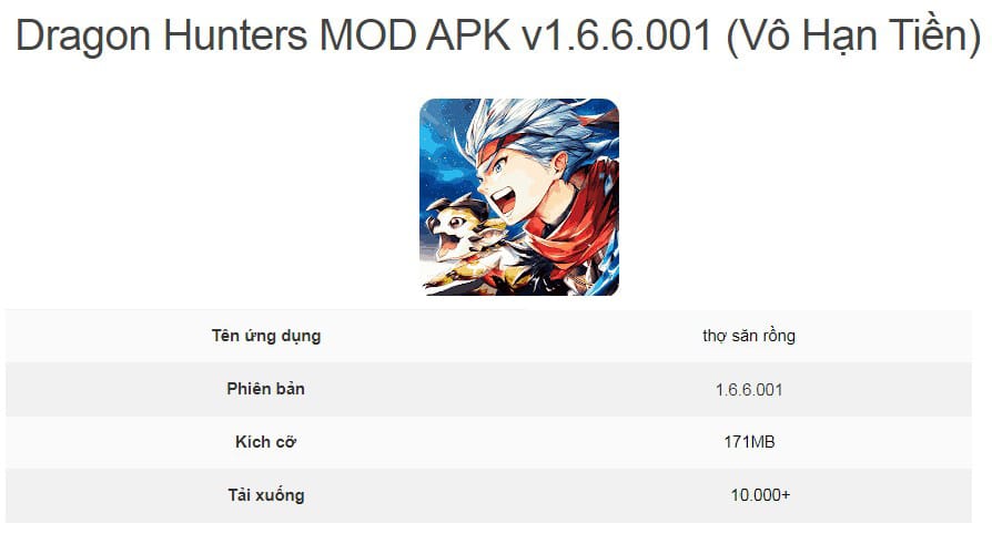 Dragon Hunters MOD APK v1.6.6.001 (Vô Hạn Tiền)