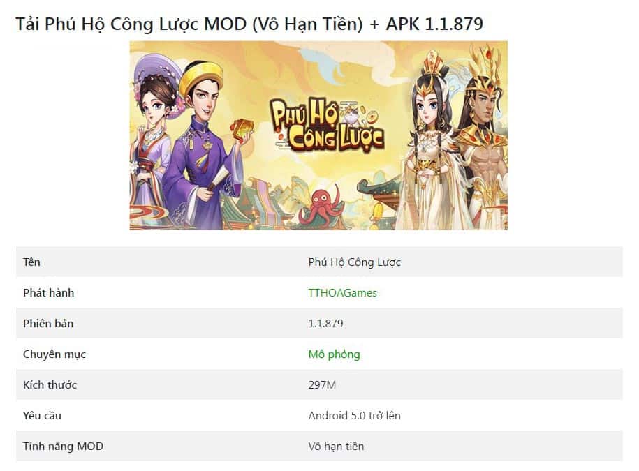 Hack Phú Hộ Công Lược Mod MOD + APK v1.1.879 (Vô Hạn Tiền)