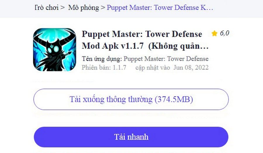 Puppet Master Tower Defense Mod Apk v1.1.7