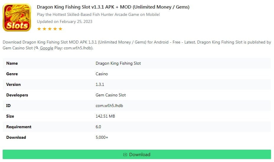 Dragon King Fishing Slot APK + MOD v1.3.1