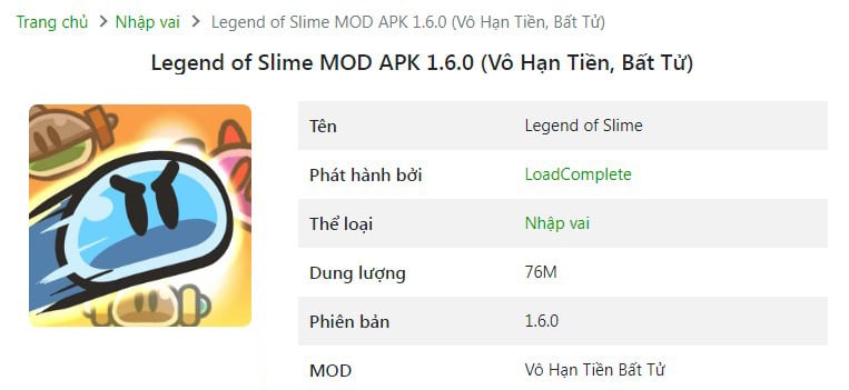 Legend Of Slime MOD APK v1.6.0