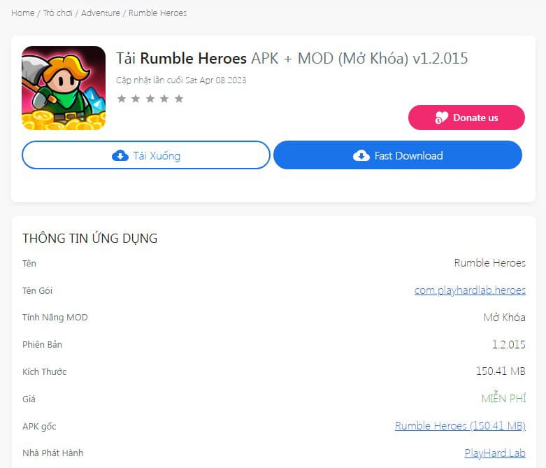 Rumble Heroes APK + MOD v1.2.015