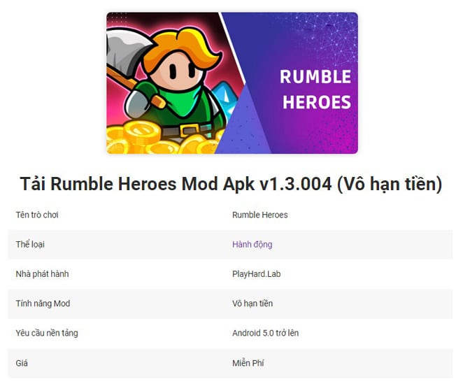 Rumble Heroes Mod Apk v1.3.004