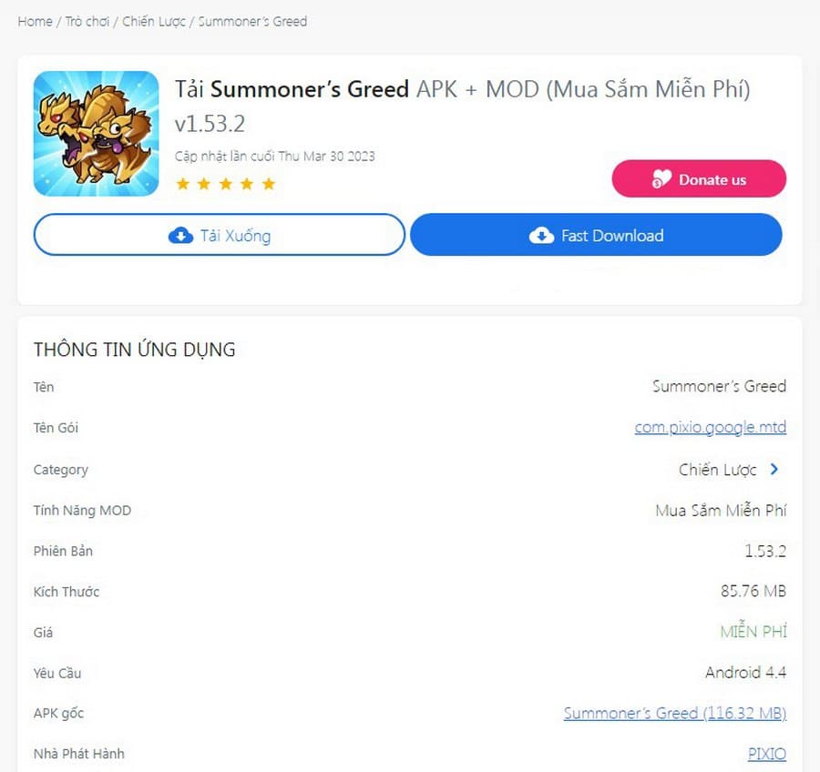 Summoner’s Greed APK + MOD v1.53.2 (Mua Sắm Miễn Phí)