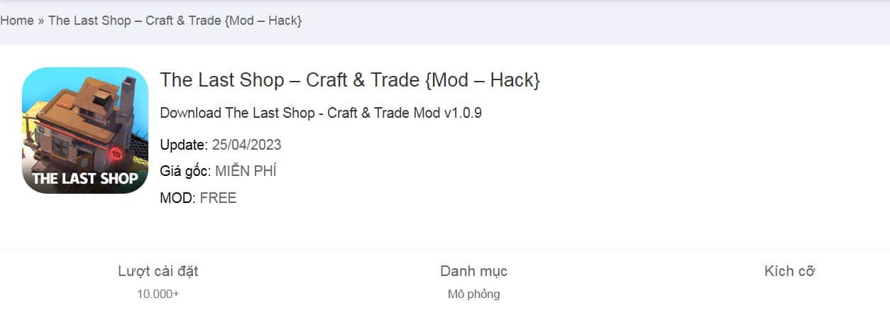 The Last Shop – Craft & Trade Mod Hack v1.0.9