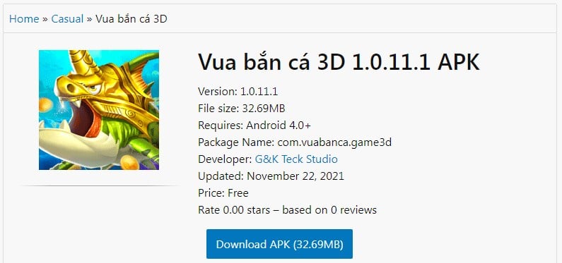 Vua Bắn Cá 3D APK v1.0.11.1