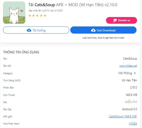 Cats&Soup APK + MOD (Vô Hạn Tiền) v2.10.0